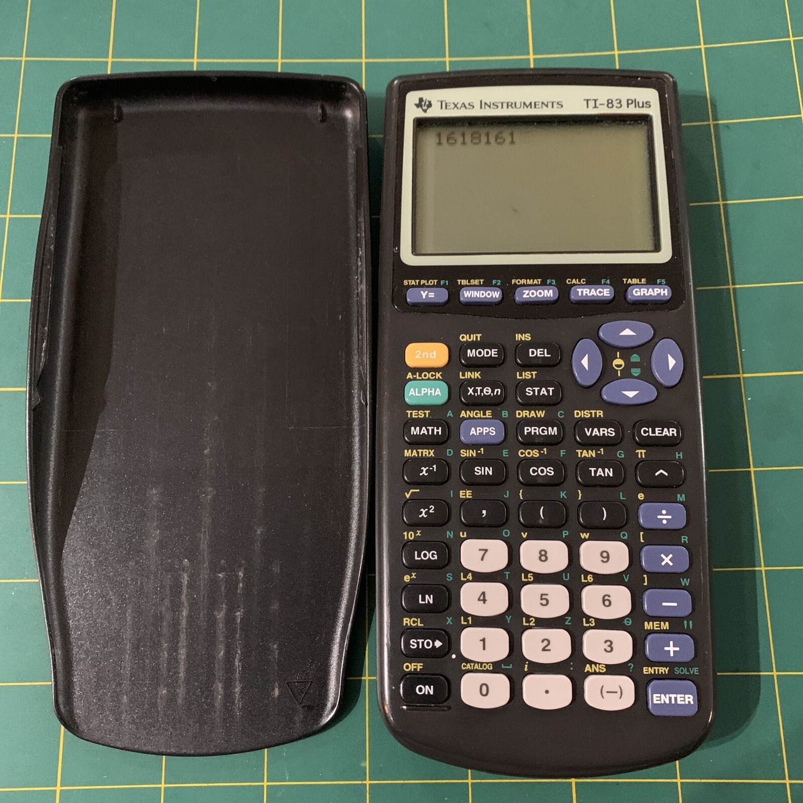 Texas Instruments TI-83 Plus Graphing Calculator W/Cover Tested And Works Great