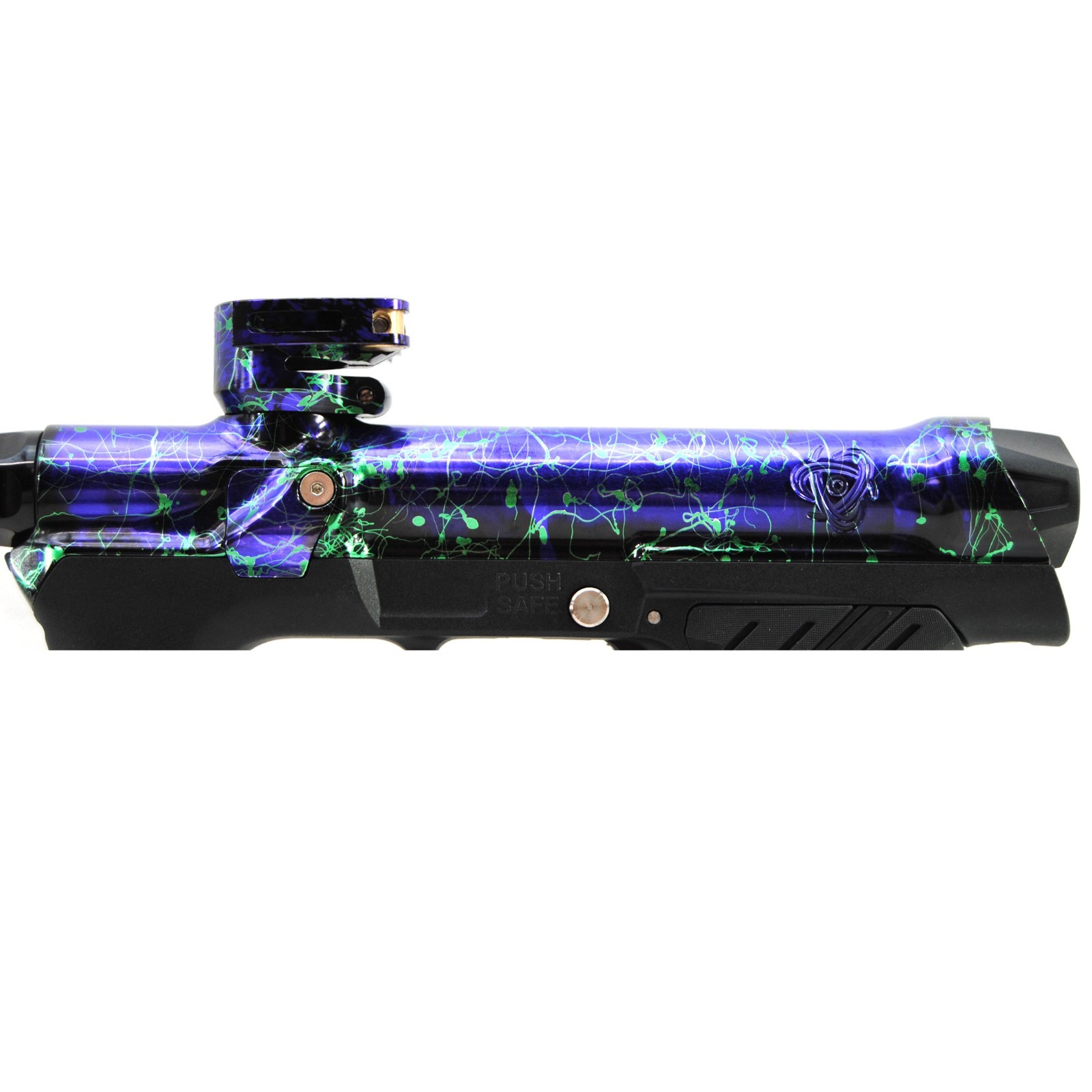 Planet Eclipse EMEK Inception FLE Body Kit Black/Indigo Acid w/ Green Scribble