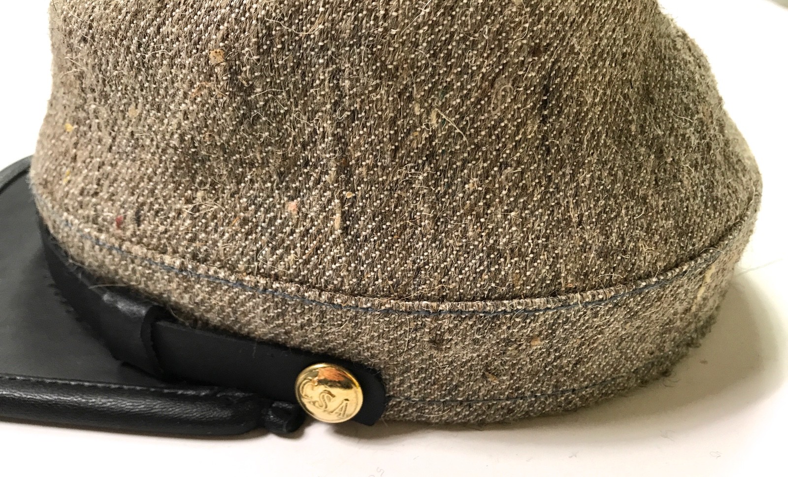 CIVIL WAR CSA CONFEDERATE JEAN WOOL KEPI FORAGE CAP HAT-SMALL