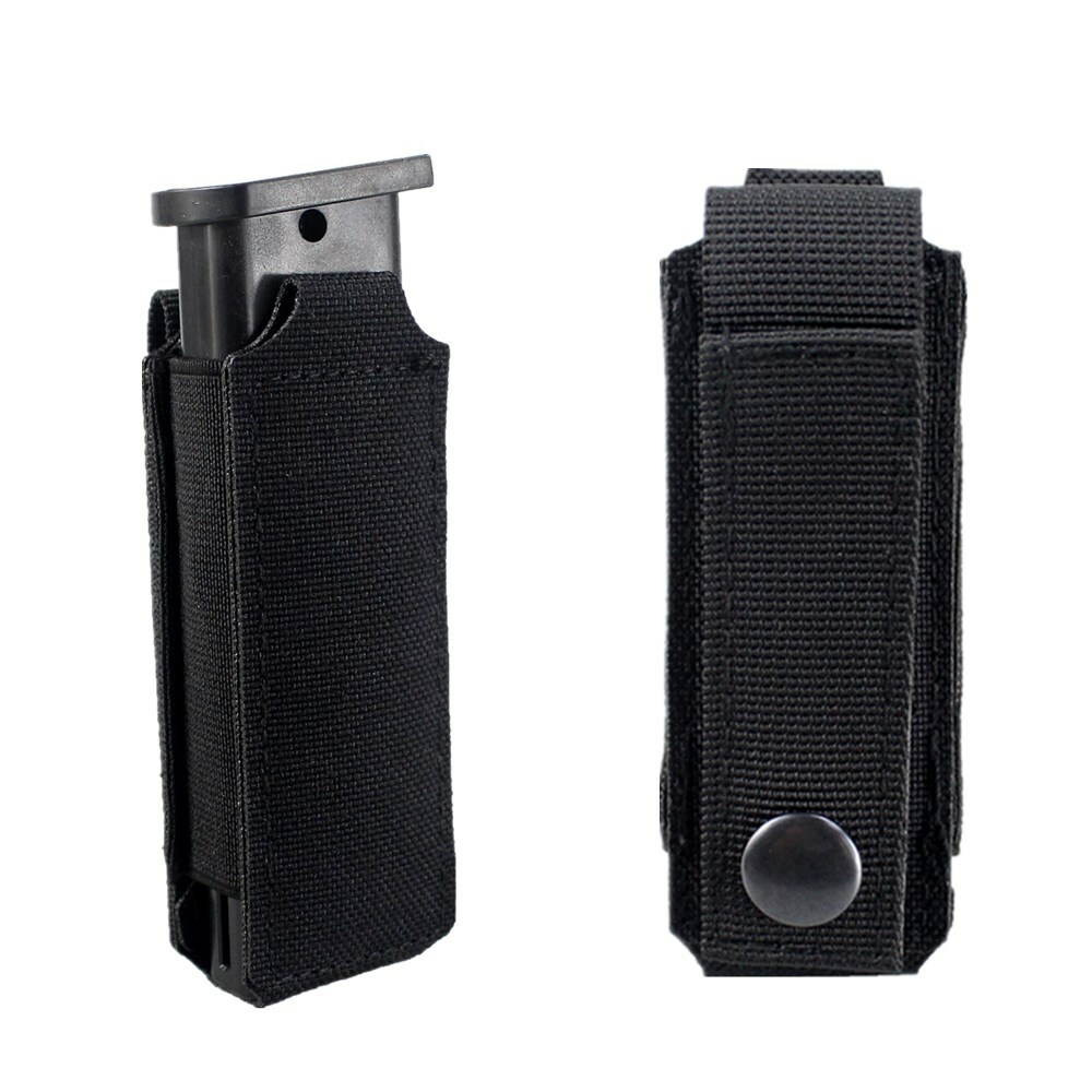 Tactical Molle Single Elastic Magazine Pouch Holder Pistol Mag Pouch Open Top
