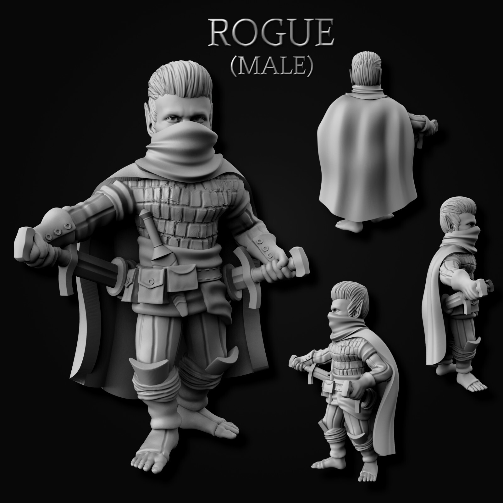 Gnomish Adventure miniature Rogue Male