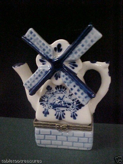 0689  WINDMILL TEAPOT TRINKET BOX