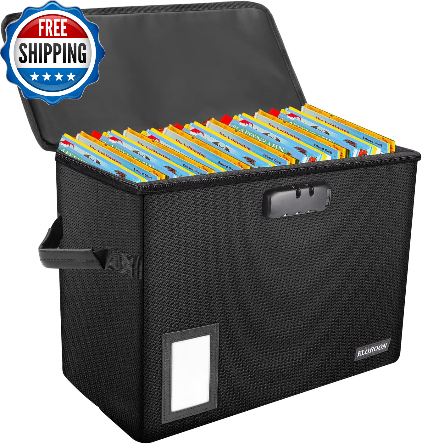 Comic Book Storage Box Fireproof & Water Resistant Comic Book Box with Lock...
