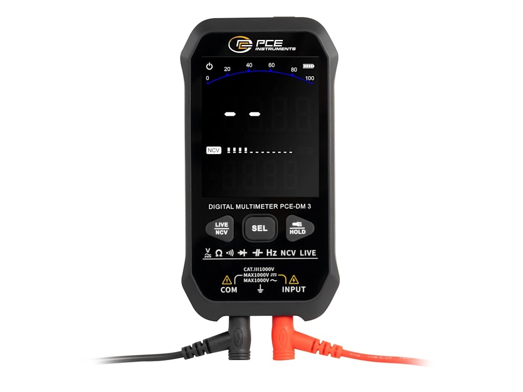 PCE PCE-DM 3 - Digital Multimeter (NCV / Temperature / HOLD / Live Test / True