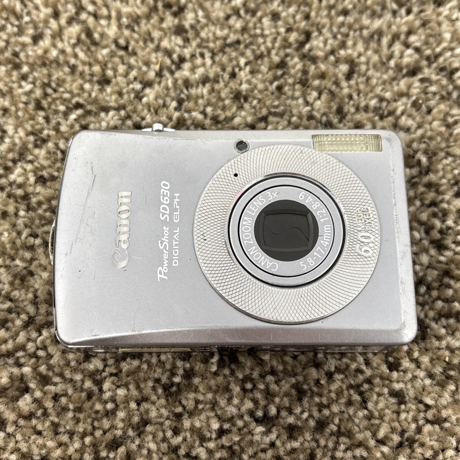 DAMAGED Canon PowerShot SD630 Digital Elph PC1147 Made in Japan Camera FOR PARTS