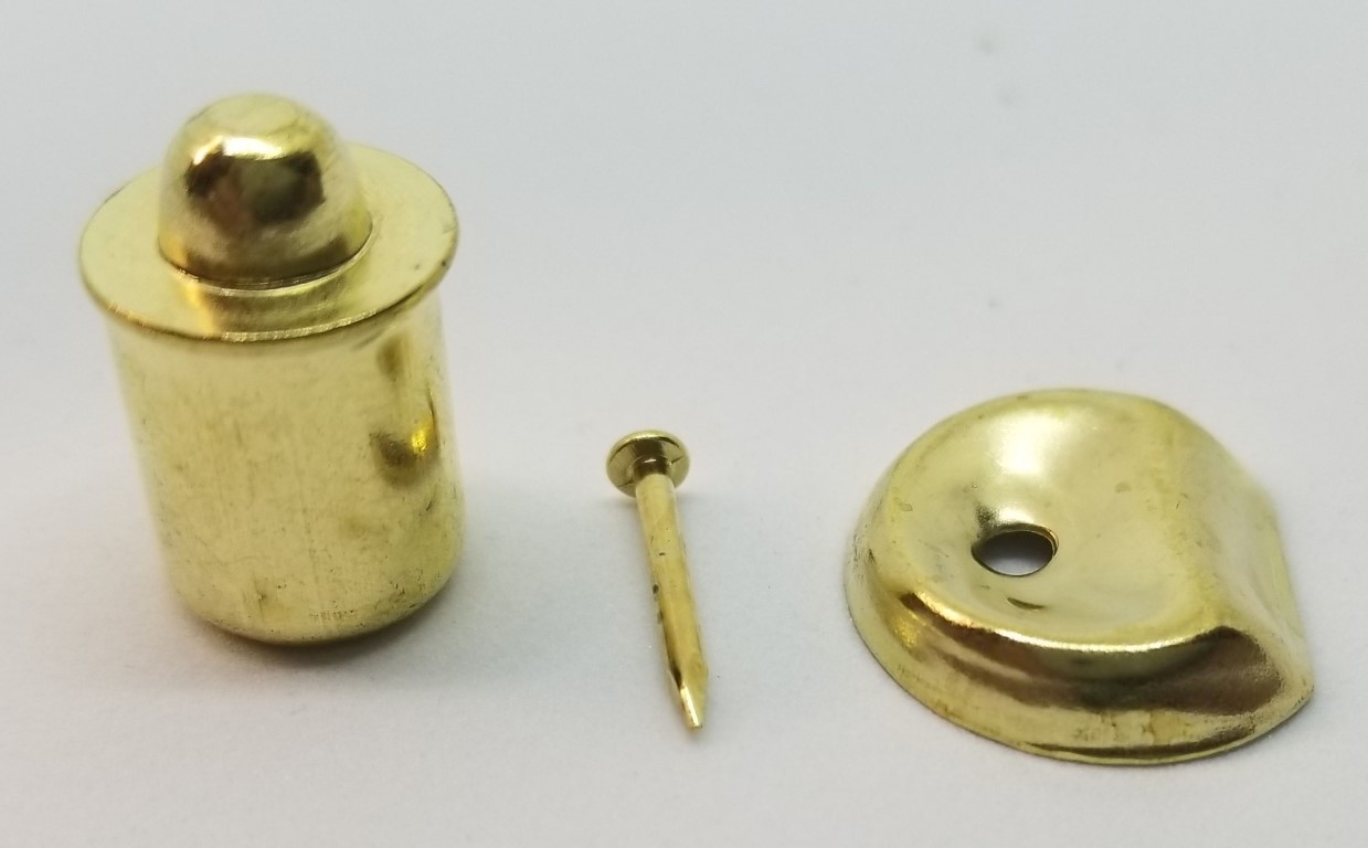 Brass Plated Bullet Catch 1/4" Diameter ball cabinet spring button door small