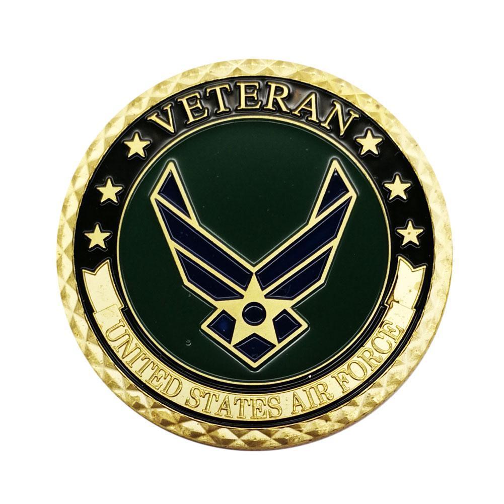 US Military USAF Air Force Veteran Airman Retirement Retired  Challenge Coin