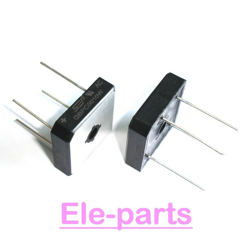 5 PCS GBPC5010W DIP-4 50Amp Glass Passivated Single Phase Bridge Rectifiers