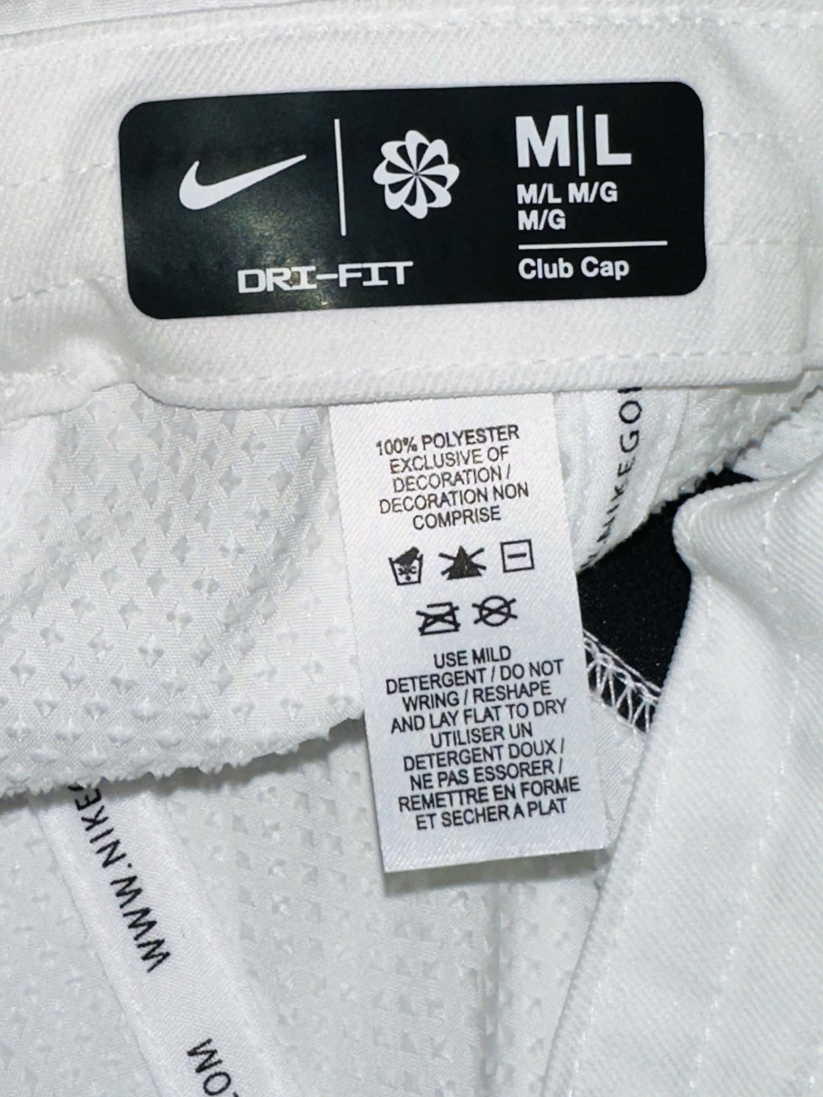NIKE Dri-Fit Sphere Adjustable Performance Golf Hat FD9709-101 Size M/L