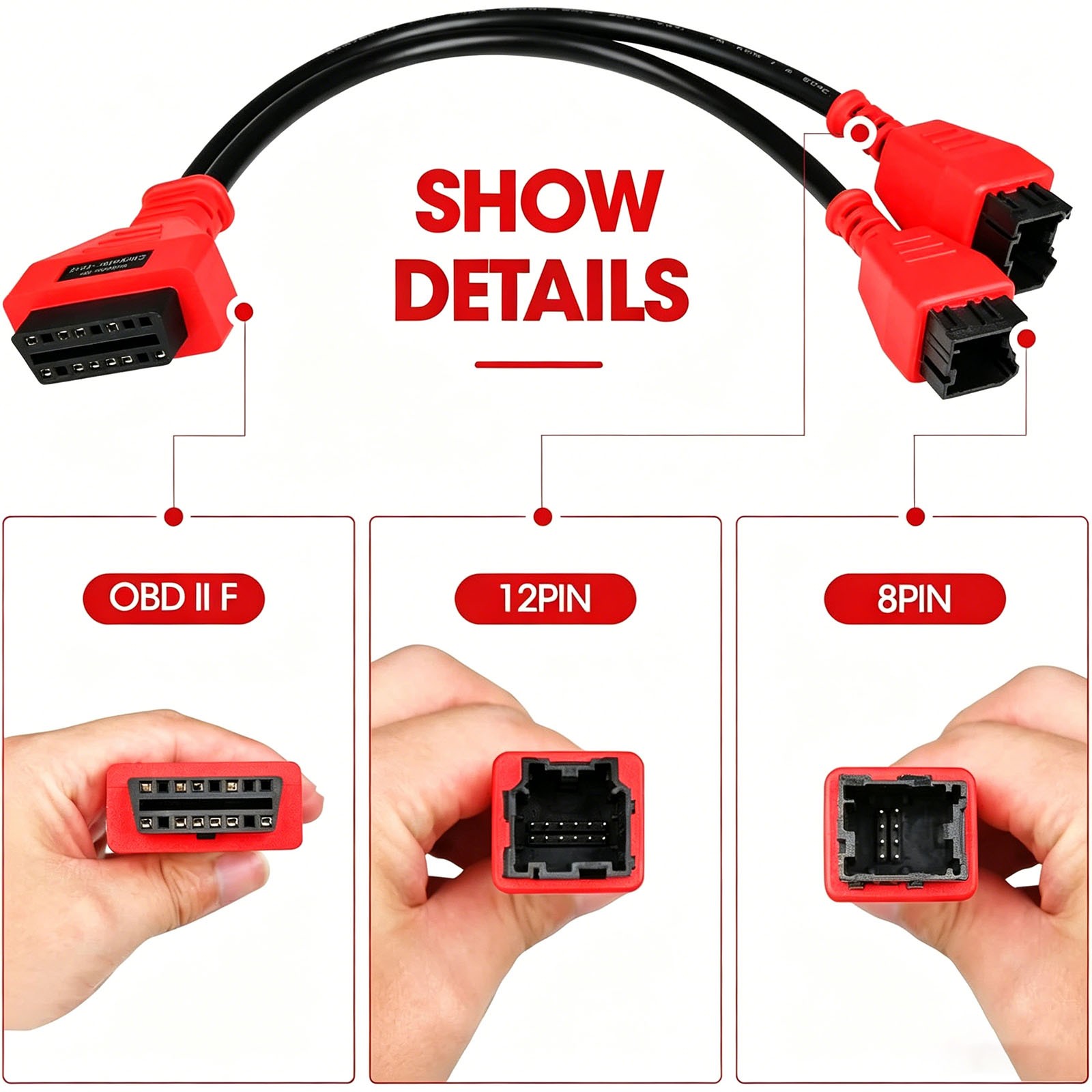 FCA 12 + 8 Cable Adaptor Cable for Chrysler/Dodge Car SE-CUrity Gateway Module