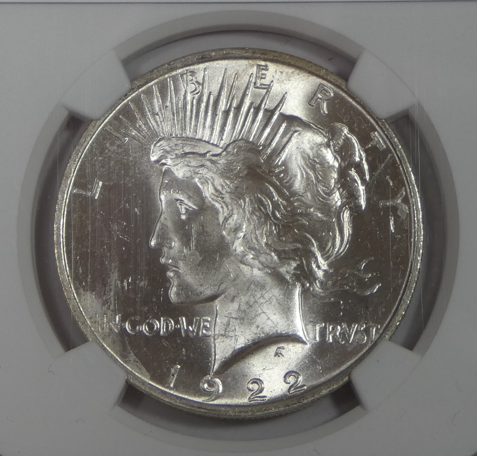 1922 Peace Dollar CERTIFIED NGC MS 63 Silver Dollar