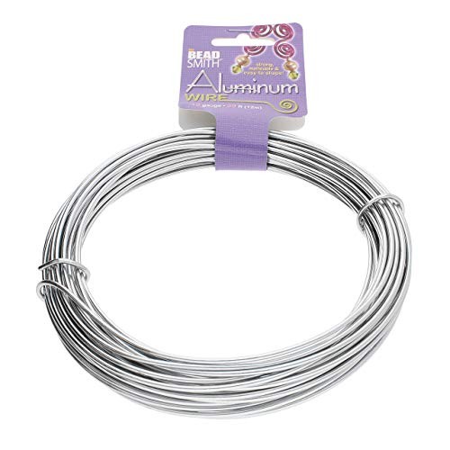The Beadsmith Anodized Aluminum Wire – 12 Gauge – 39 feet – Silver Color
