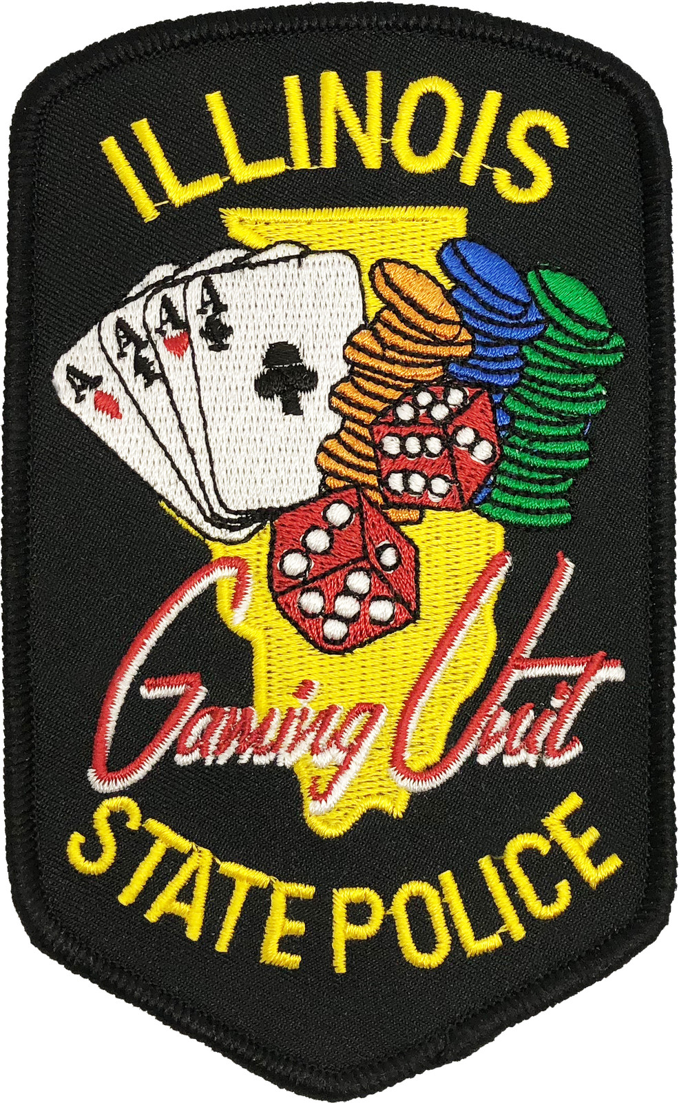 ILLINOIS STATE POLICE SHOULDER PATCH: Gaming Unit with Non-Metallic Thread