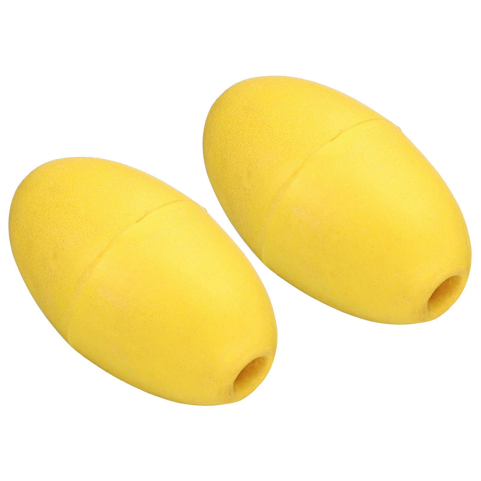 2Pcs 4.72" x 2.76" Rope Float Buoy, 350g Deep Water Floats, Yellow