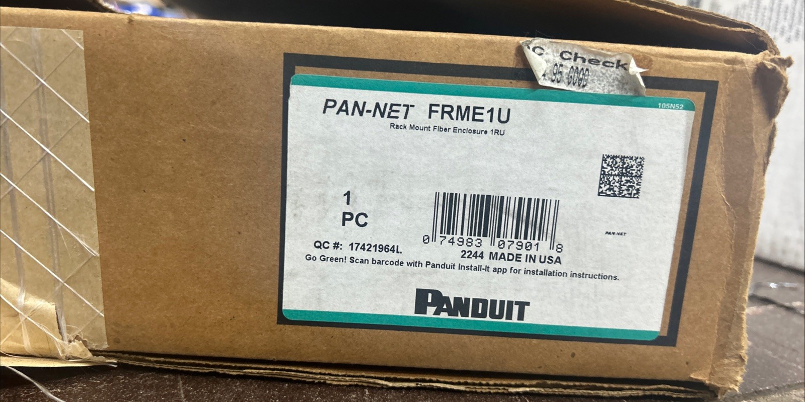Fiber Optic Enclosure Rack Mount Panduit - Opticom, 1 RU, 3 Ports (FRME1U)
