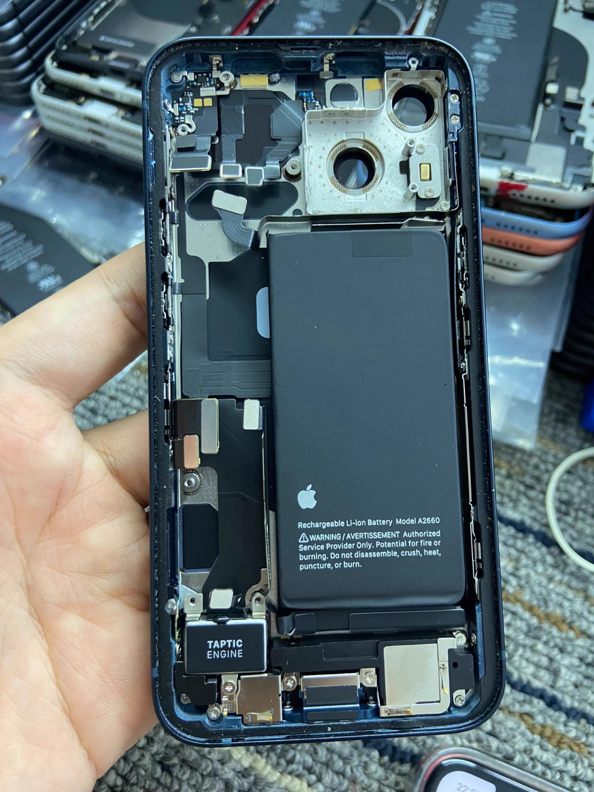 Genuine Original iPhone 13 mini Back Glass Cover Rear Housing Assembly Pulled