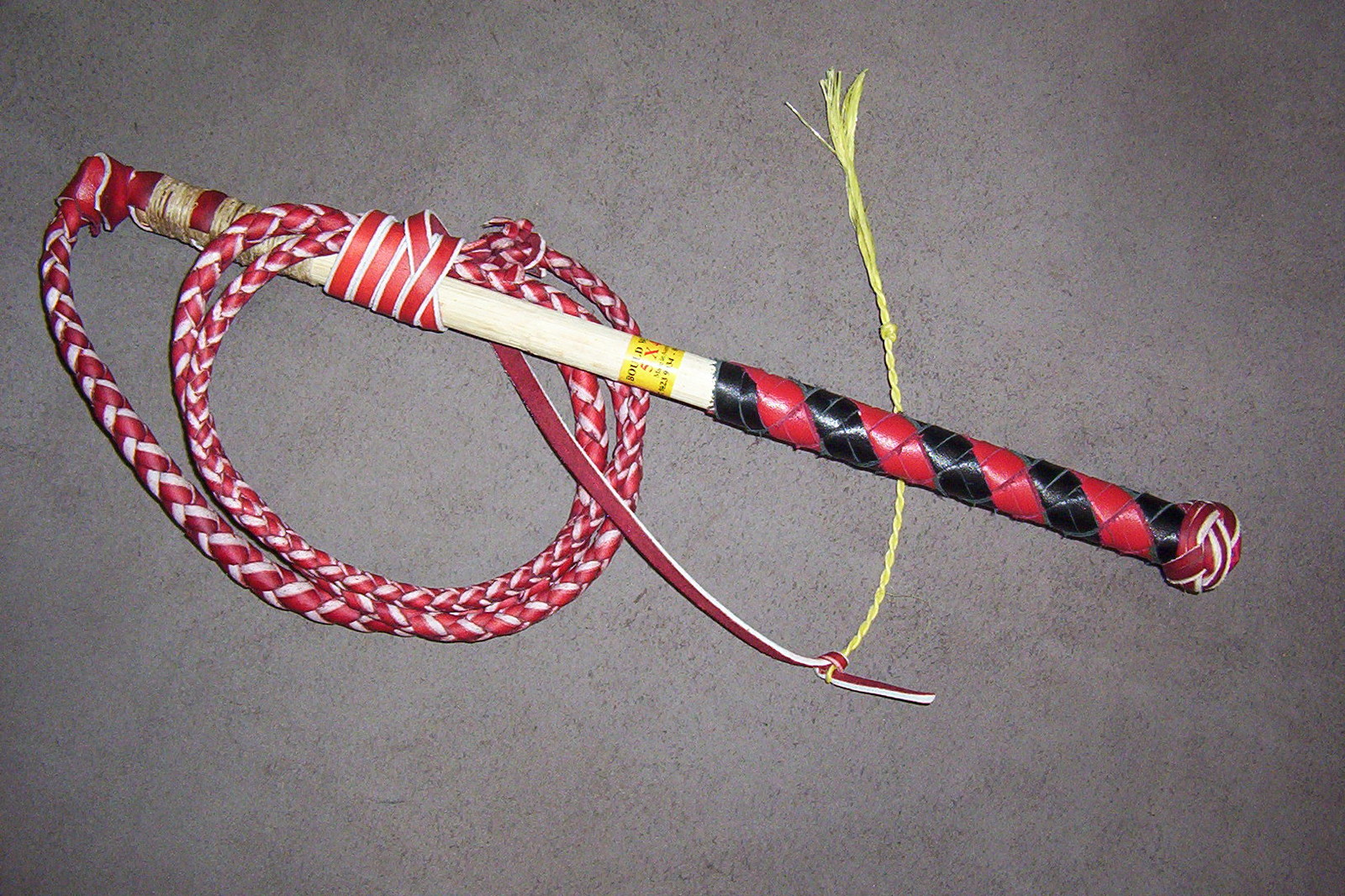Handcrafted Australian Stock Whip 5'x4 Total length 10'