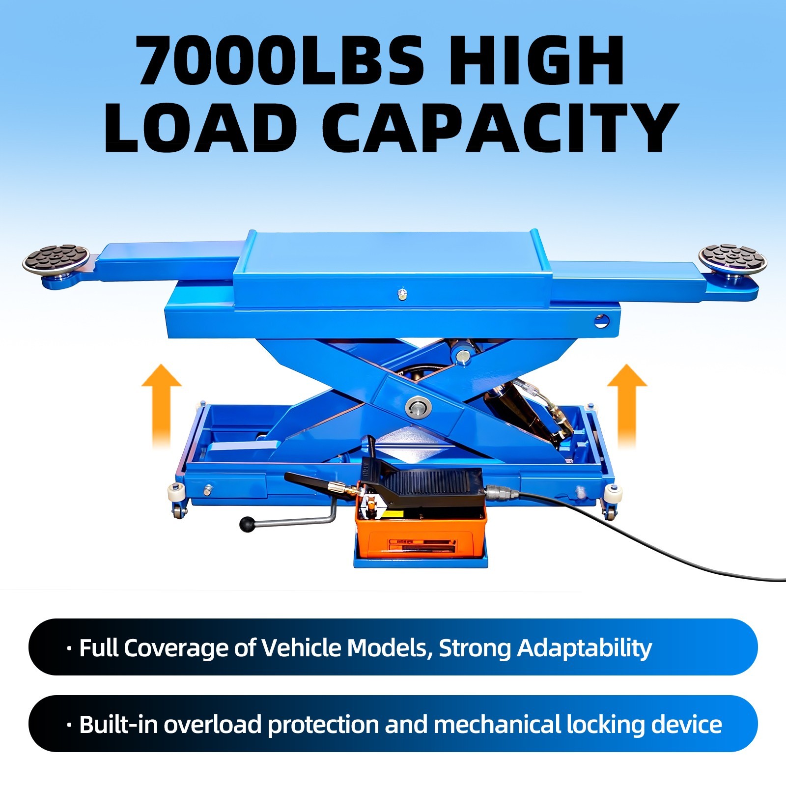 7000 LBS Rolling Jack Sliding Jack for 4 Post Car Lift