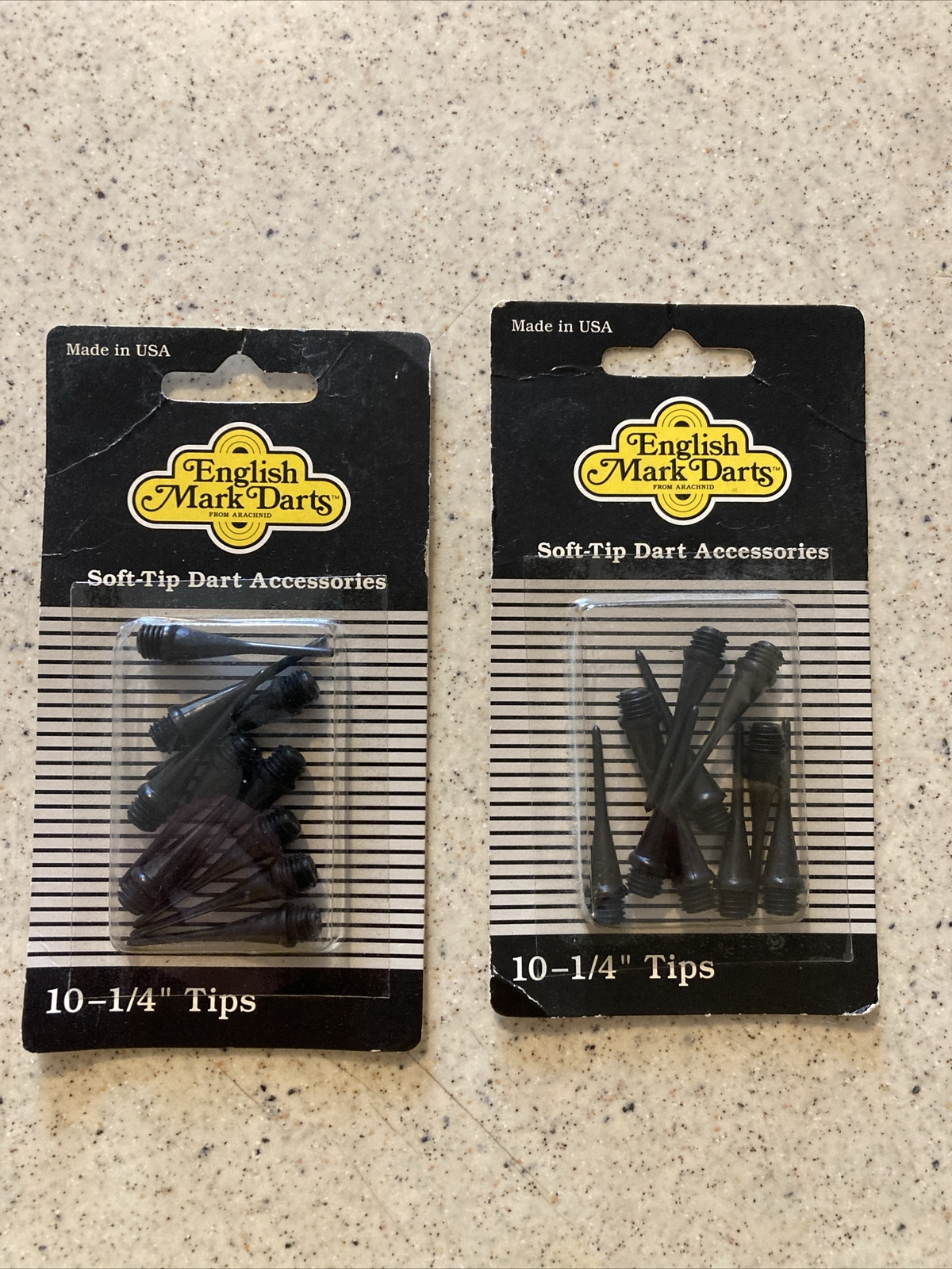 Vtg Arachnid English Mark Soft Dart Tips 10 1/4" Lot of 2 packs model 39-A