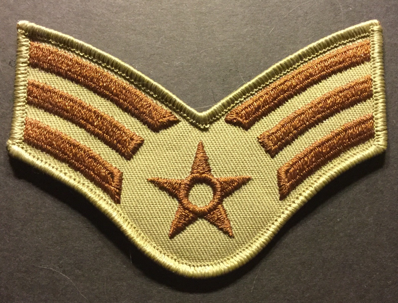 USAF SENIOR AIRMAN SrA E-4 DCU DESERT 4” Rank Patch Air Force Embroidered