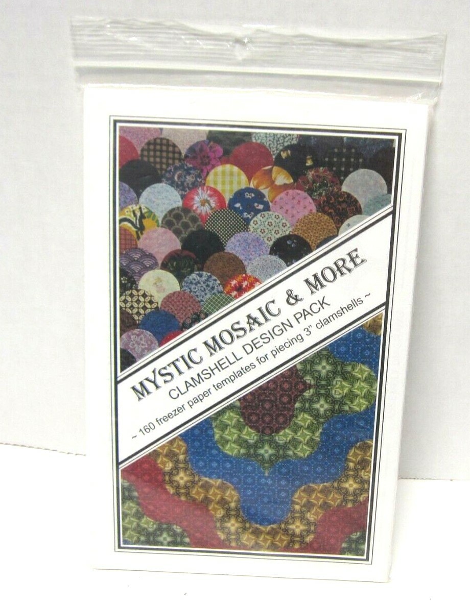 Mystic Mosaic & More Clamshell Quilt Design Pack 160 Freezer Paper Templates