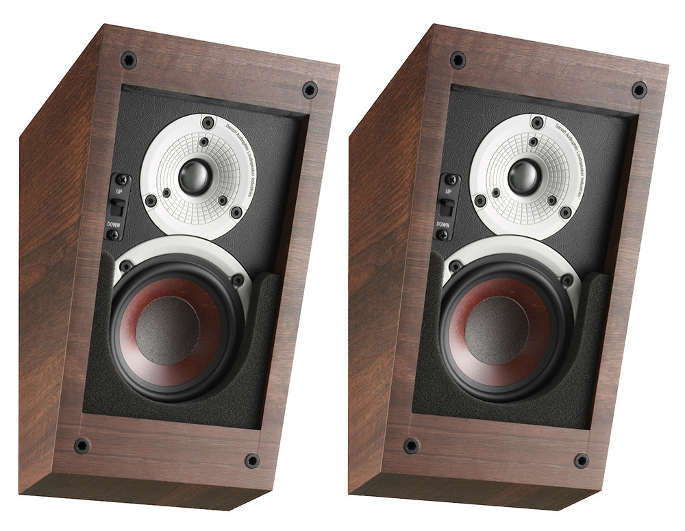 DALI ALTECO C-1 PAIR OF WALNUT SURROUND SPEAKERS NEW WARRANTY ITALY