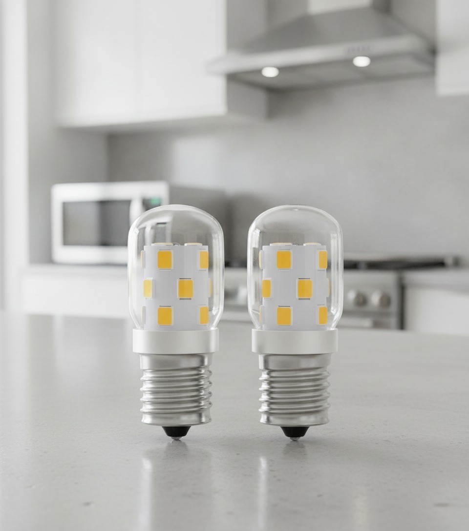 LED Microwave Light Bulbs, E17, 3W 40W Equivalent, 4000K Natural White, 2 Pack
