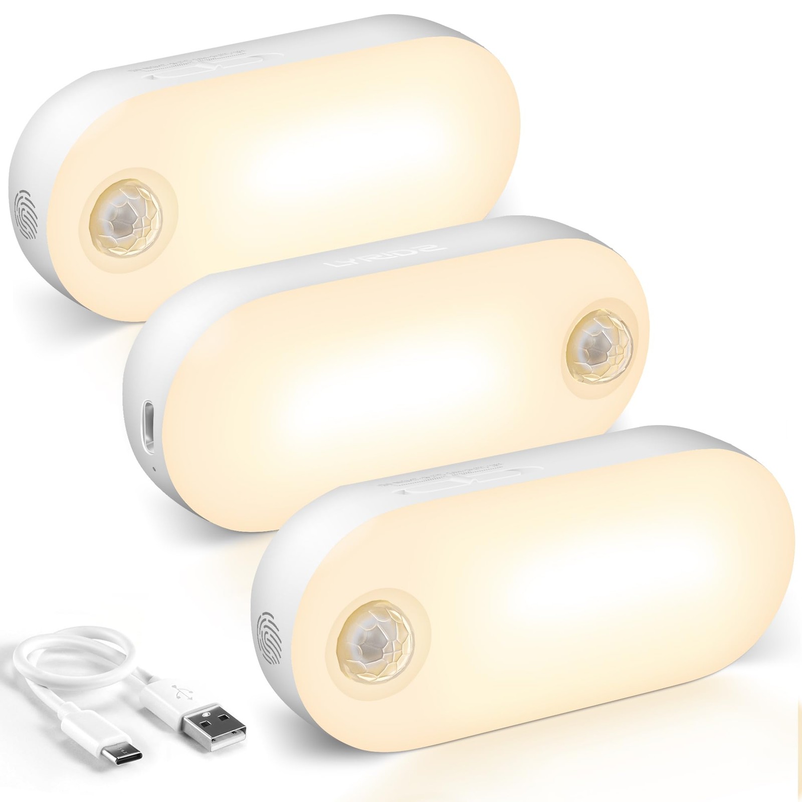 Rechargeable Night Light with Motion Sensor, 1500mAh Battery Operated Nightli...