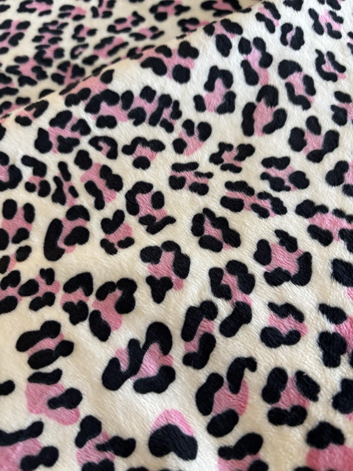 Pink Leopard Milky Fabric. 72x56 Inches