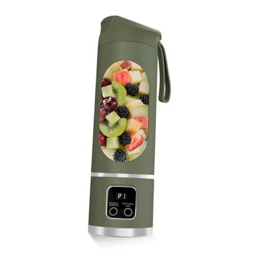 Portable Blender for Smoothies, 500ML USB Rechargeable Juicer Cup () | 12 Green