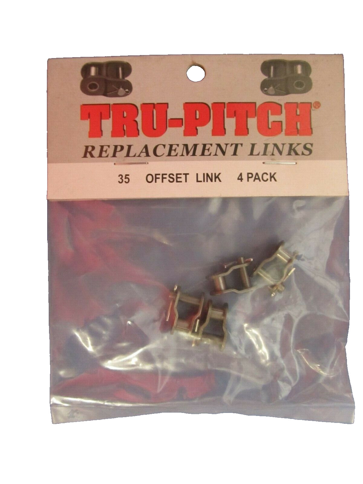 Tru-Pitch Roller Chain Replacement Links  #35 Offset Link  Pack of 4 links NEW