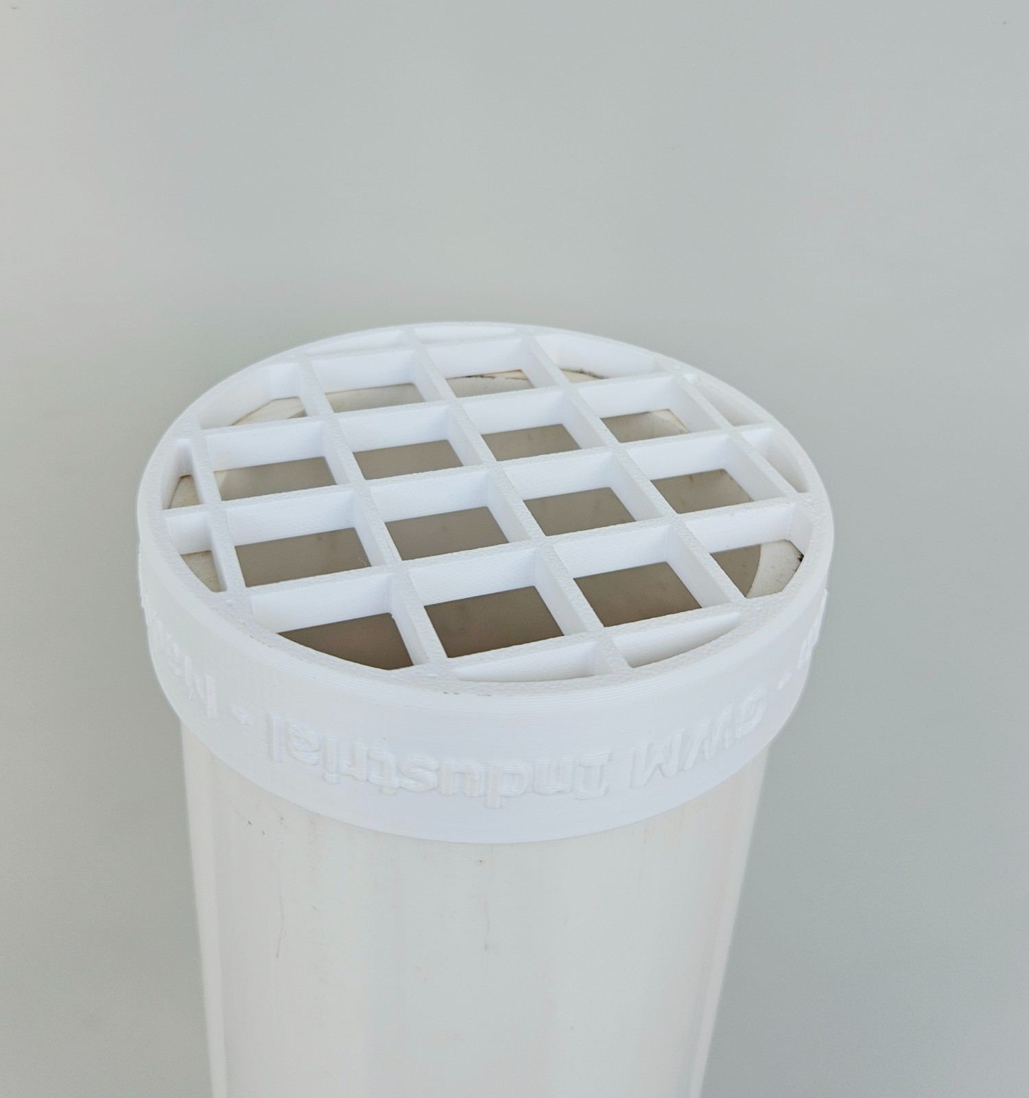 3" PVC Vent Screen, 3.50" ID, 3/4" Mesh, All Plastic fits on Outside of 3" Pipe