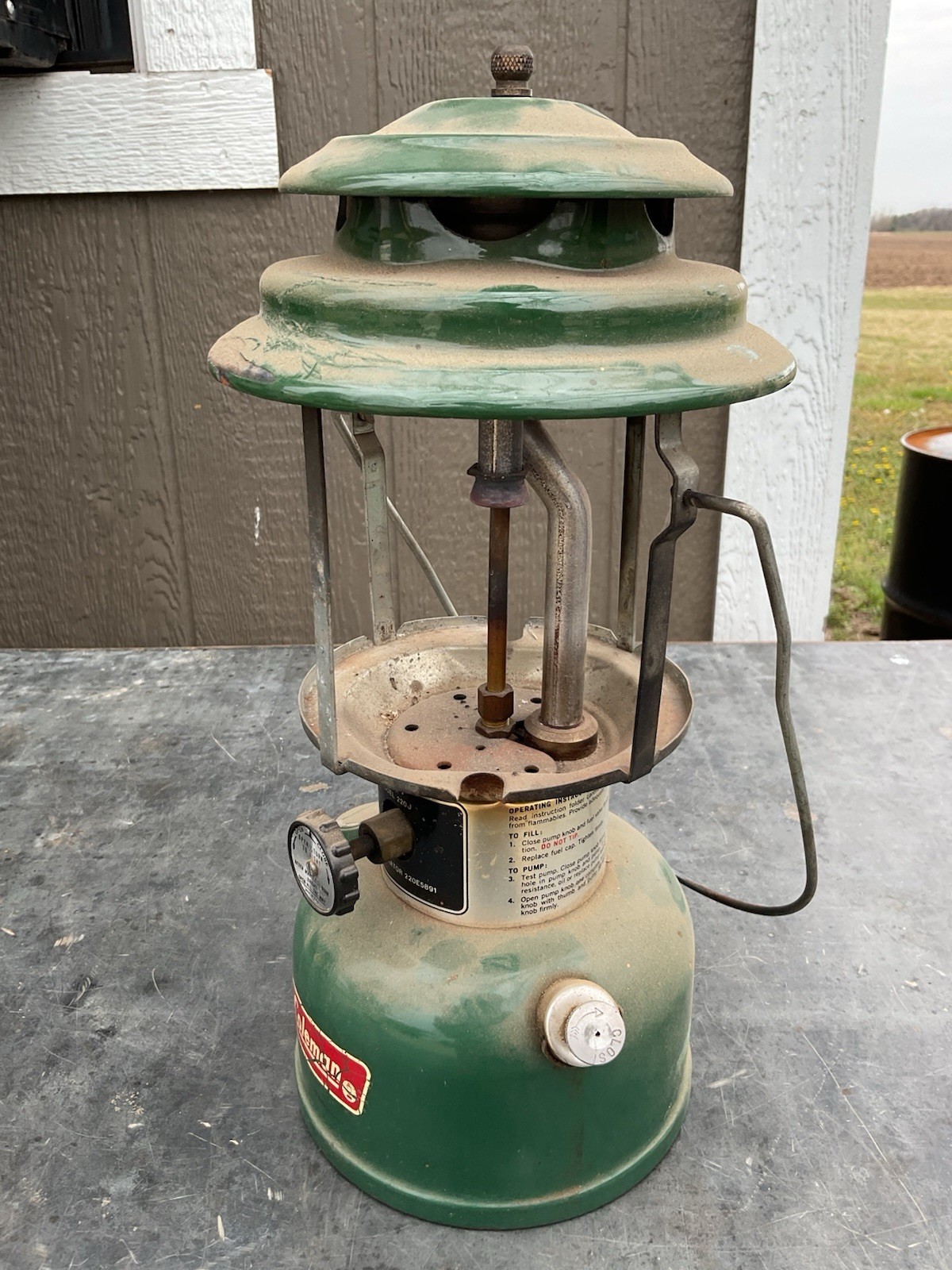 Coleman 220J Lantern Untested Parts Only