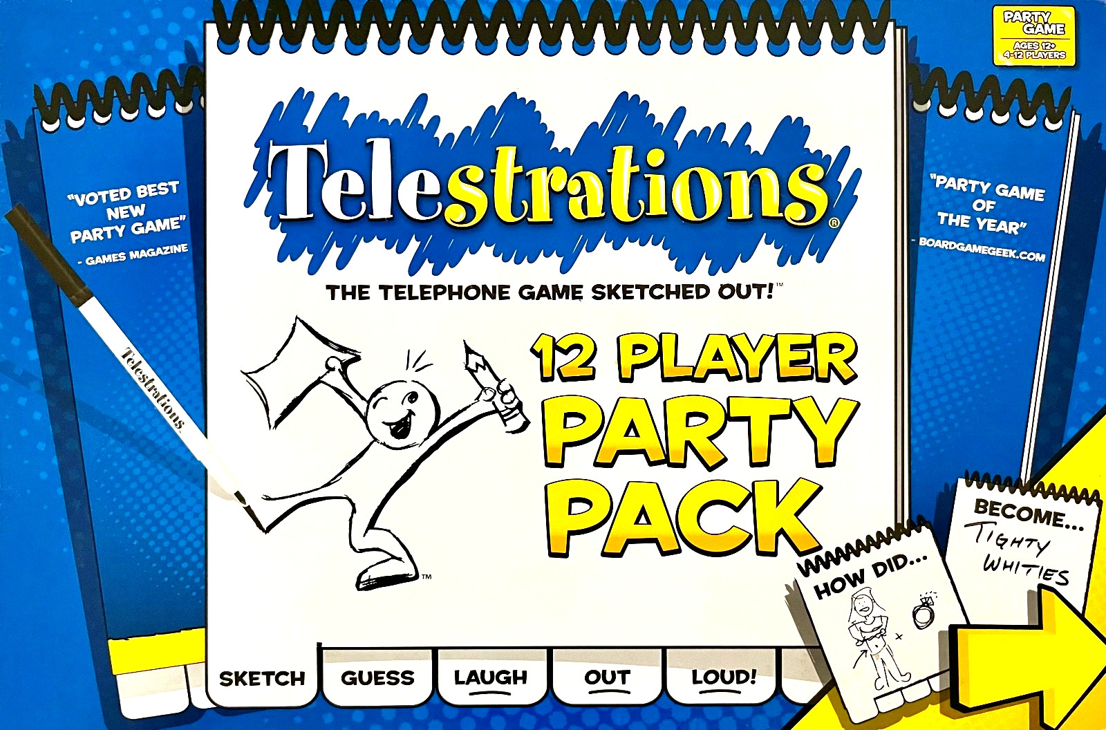 Telestrations Game 12 Player Replacement Sketch Pad Markers or Cards You Pick