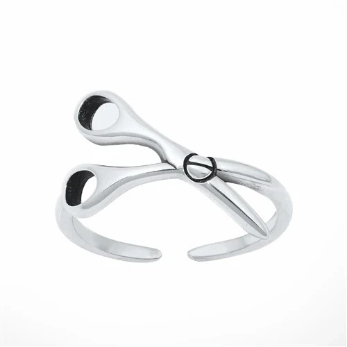 Scissors Toe Ring .925 Sterling Silver