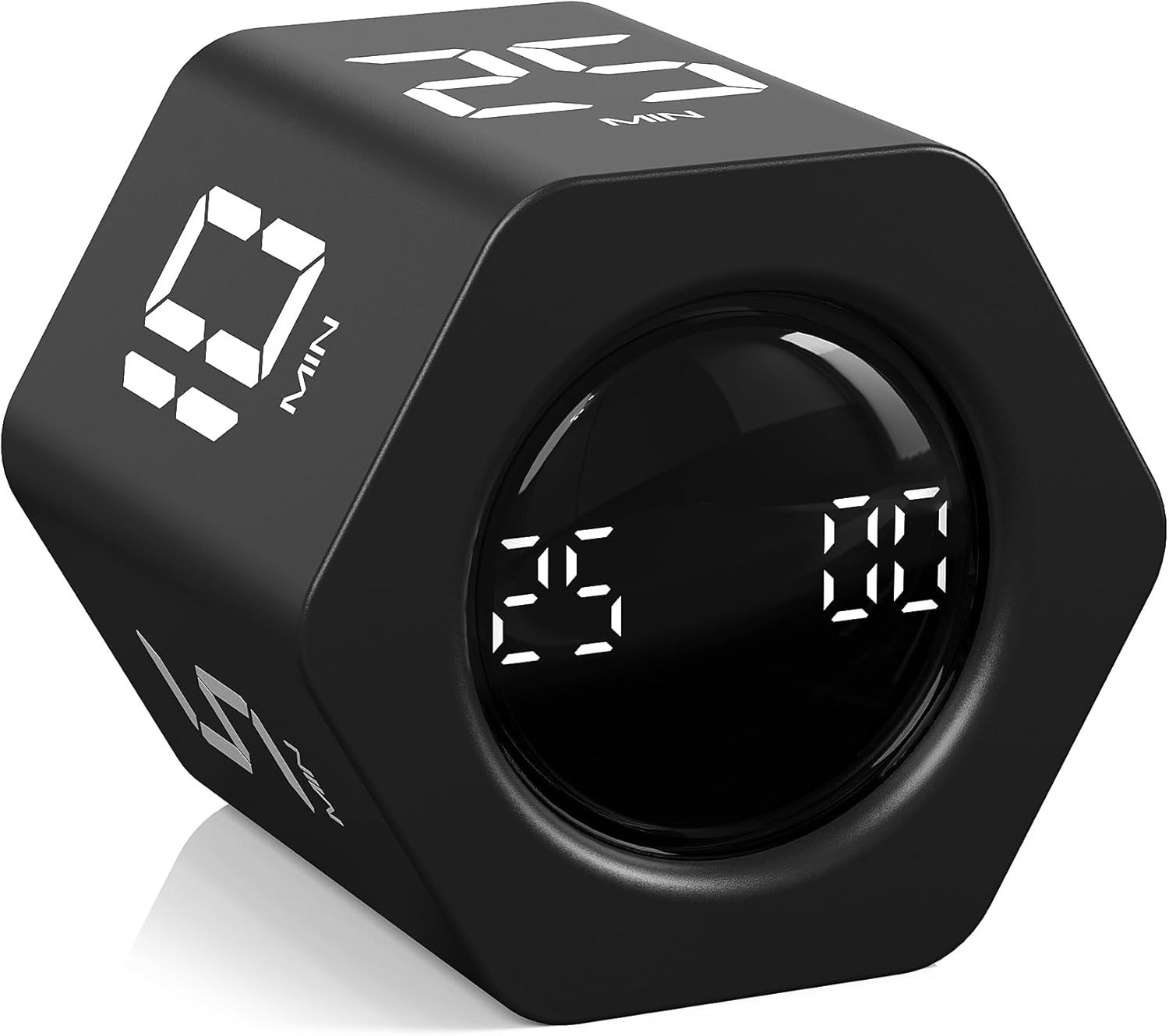 Rotating Pomodoro Timer 5 25 10 30,60 Mins Preset Stopwatch Desk Flip