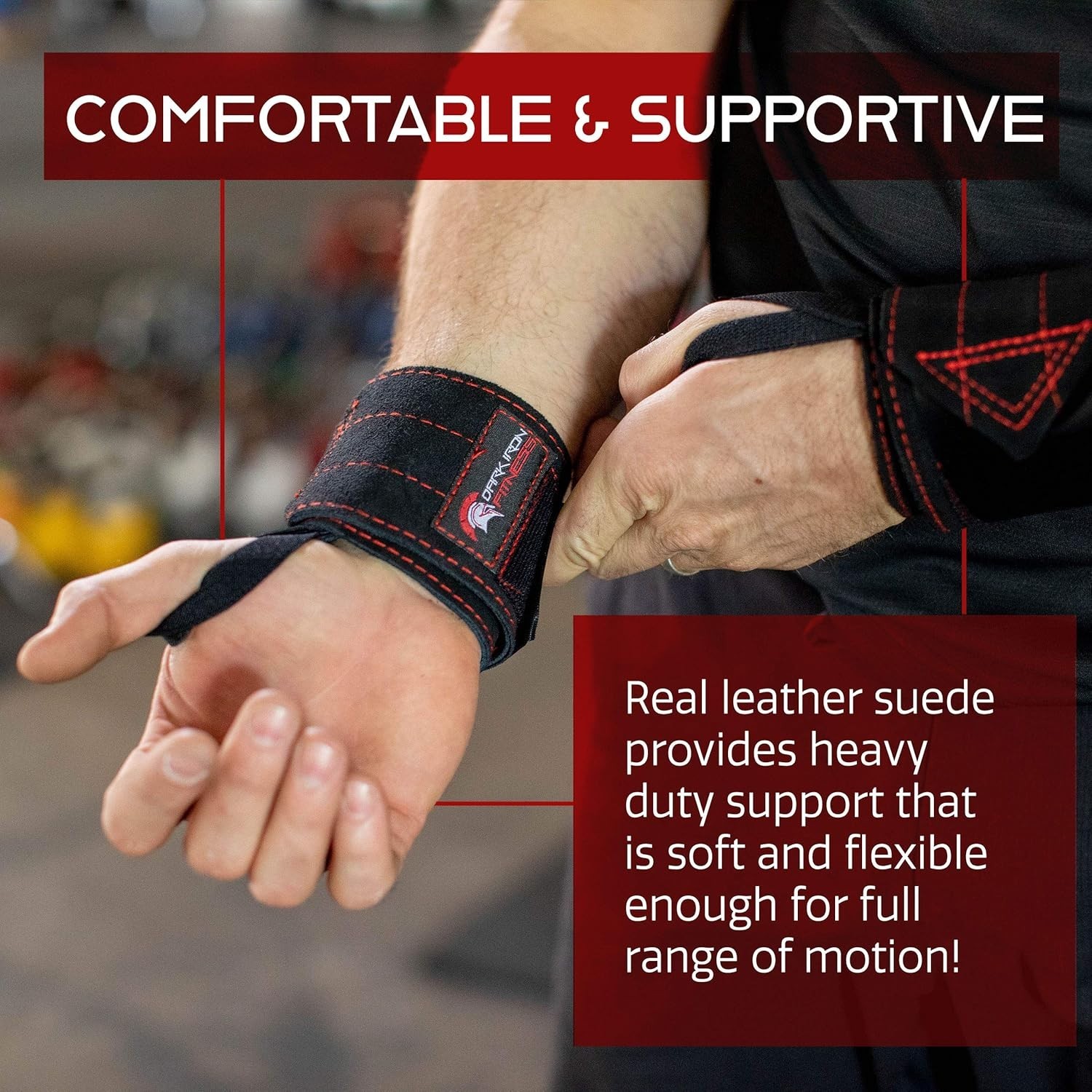 Comfort-Focused Adjustable Suede Wrist Wraps for Men & Women - 22 Inches Long