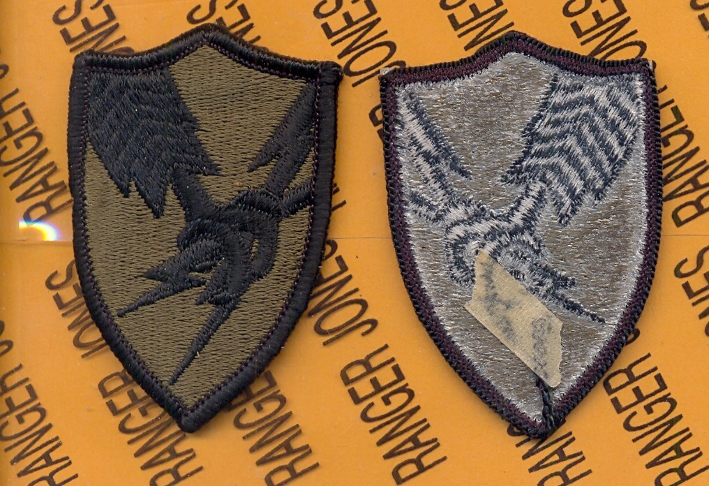 US Army Security Agency ASA MI Military Intelligence OD Green BDU ~3" patch m/e