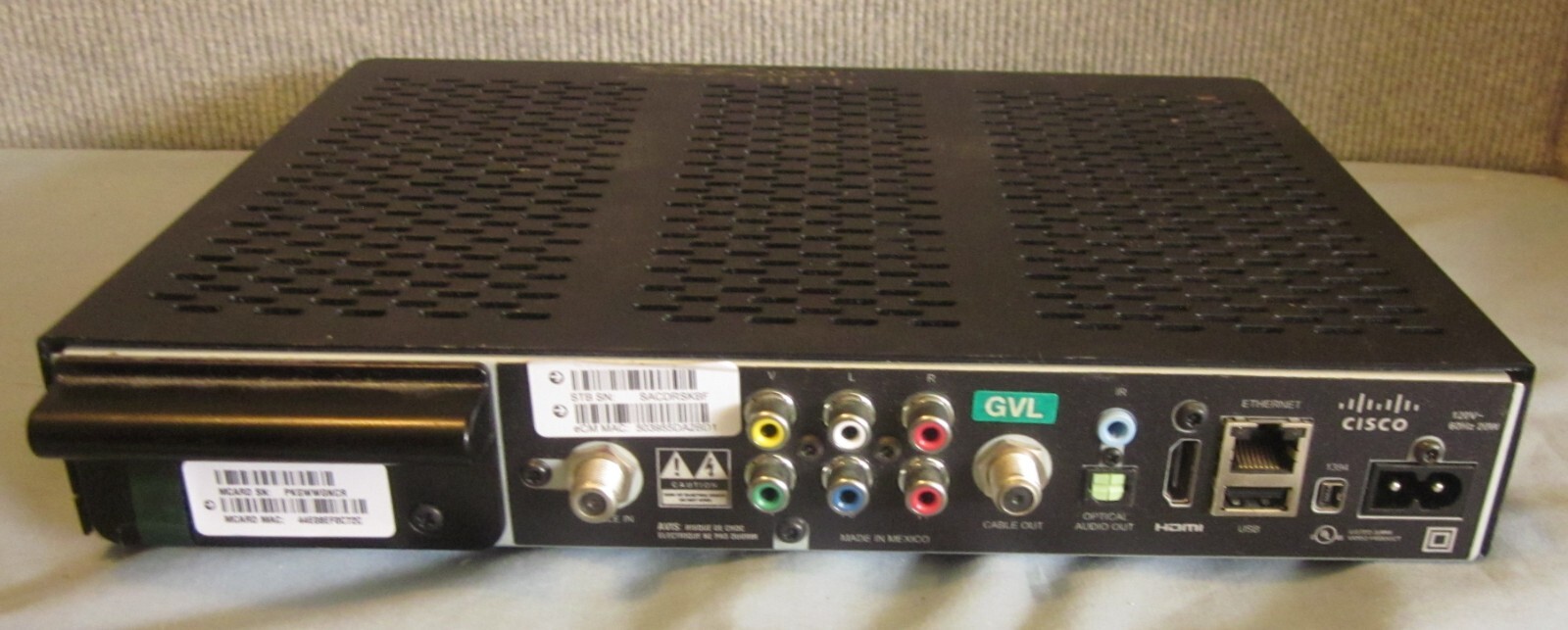 Cisco Technicolor 4742HDC2 High Definition Receiver Cable Box.--untested