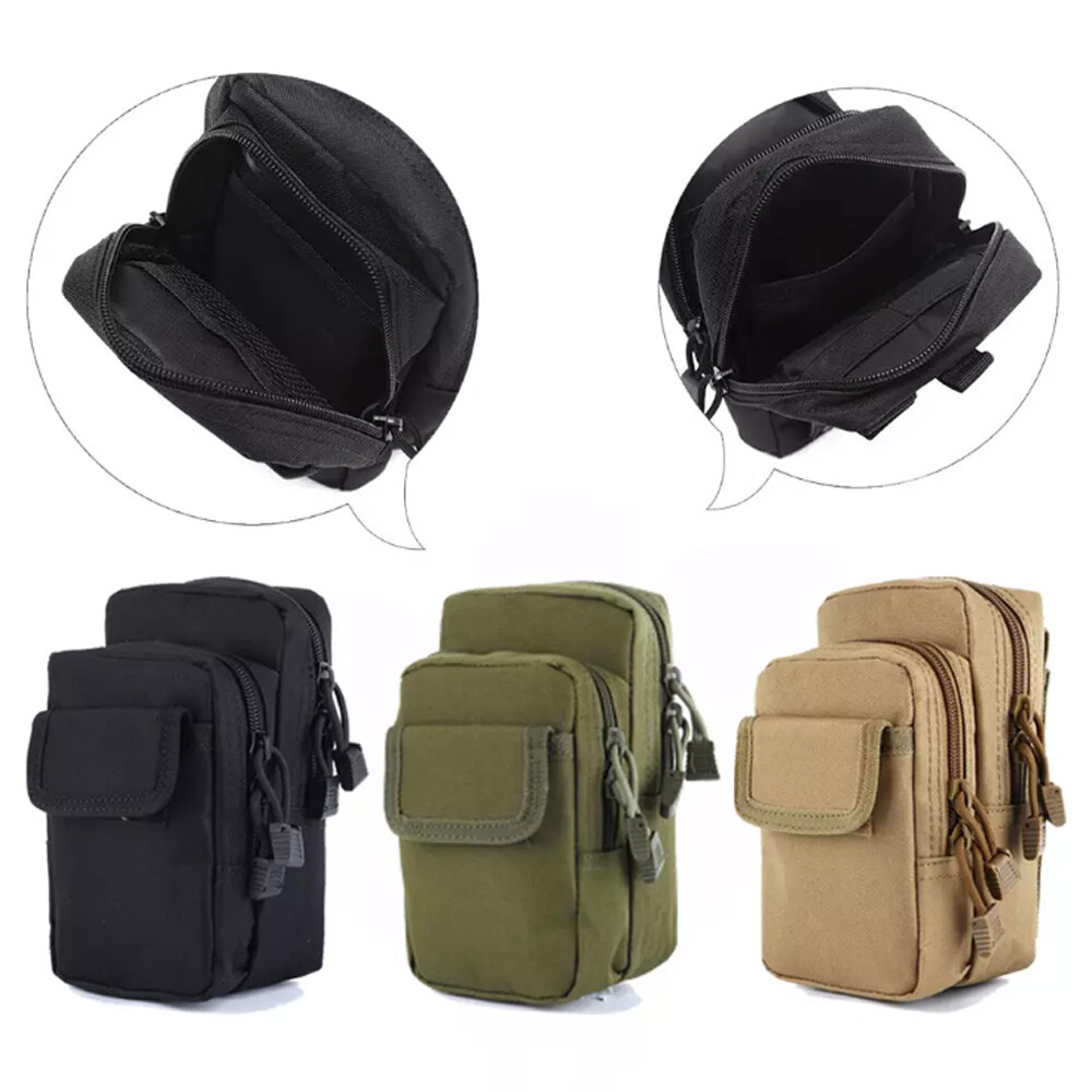 Outdoor Mobile Phone Pockets Tactical Utility Pack Molle Waist Belt Bags Wallet