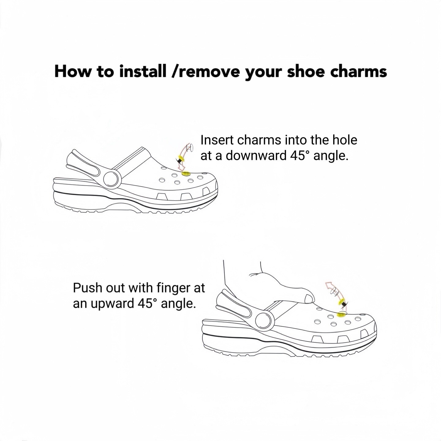 Set/8pcs Charms for Crocs