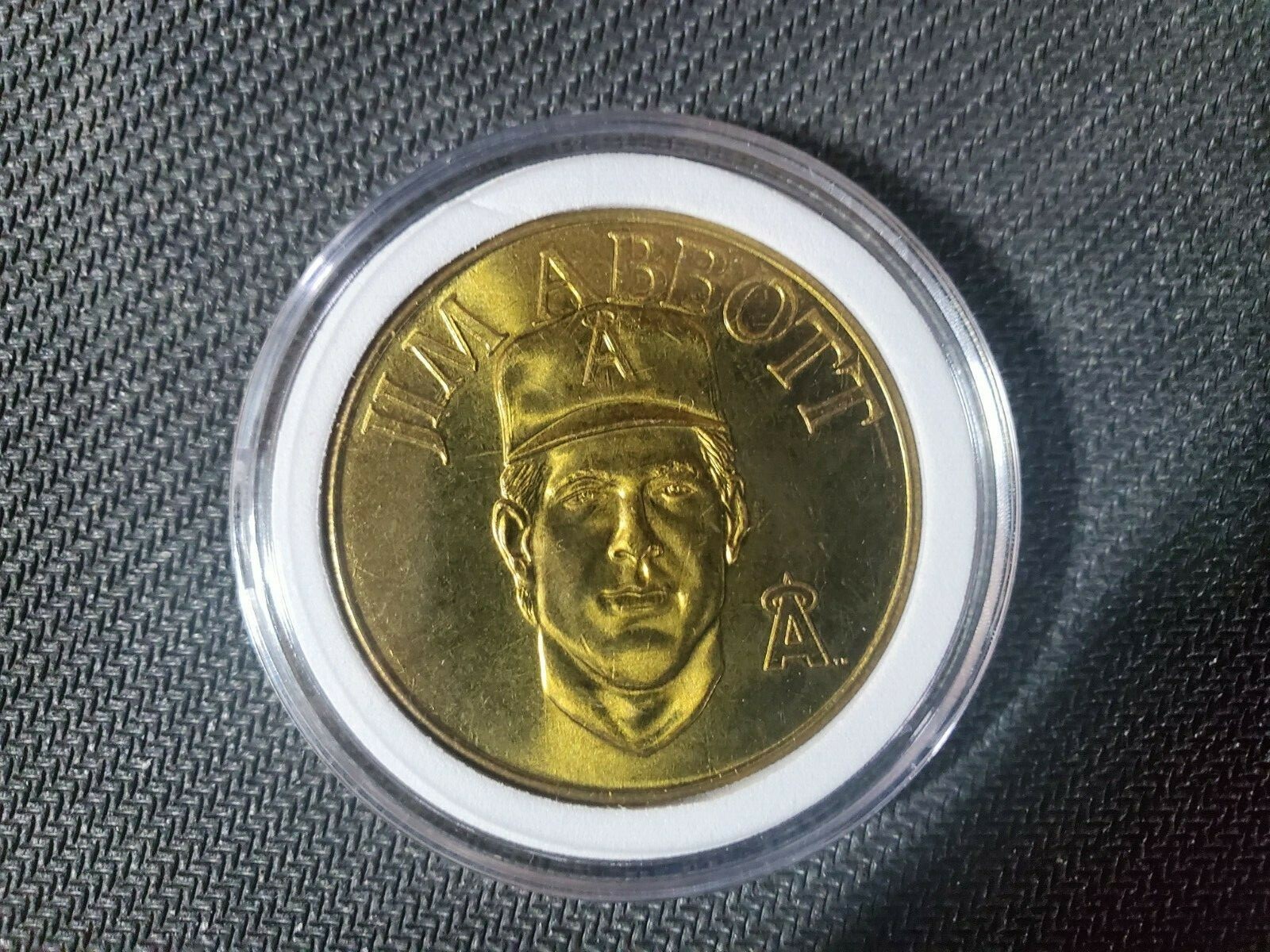 Jim Abbott 1990 Sport Stars Collector Brass Coin M/NM California Angels