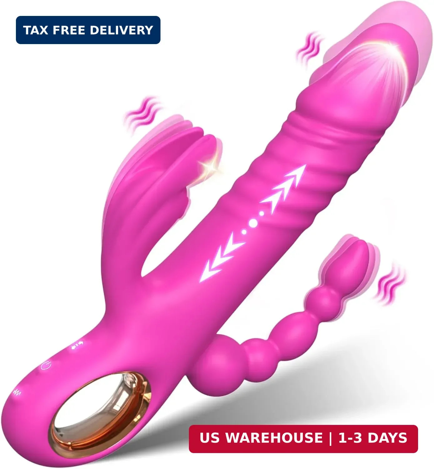 Thrusting Dildo Vibrator Sex Toys for Women, G Spot Anal Rabbit Vibrators Adult