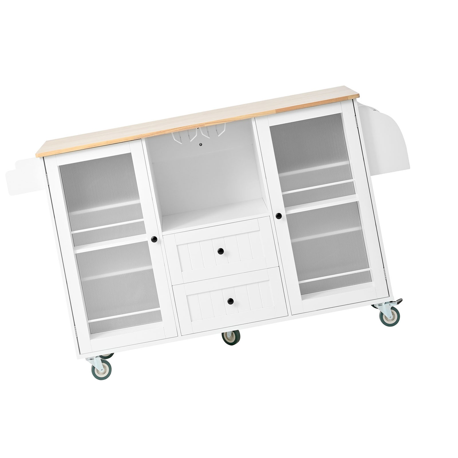 Rolling Kitchen Island Cart on Wheels Kitchen Trolley with Drawers Storage