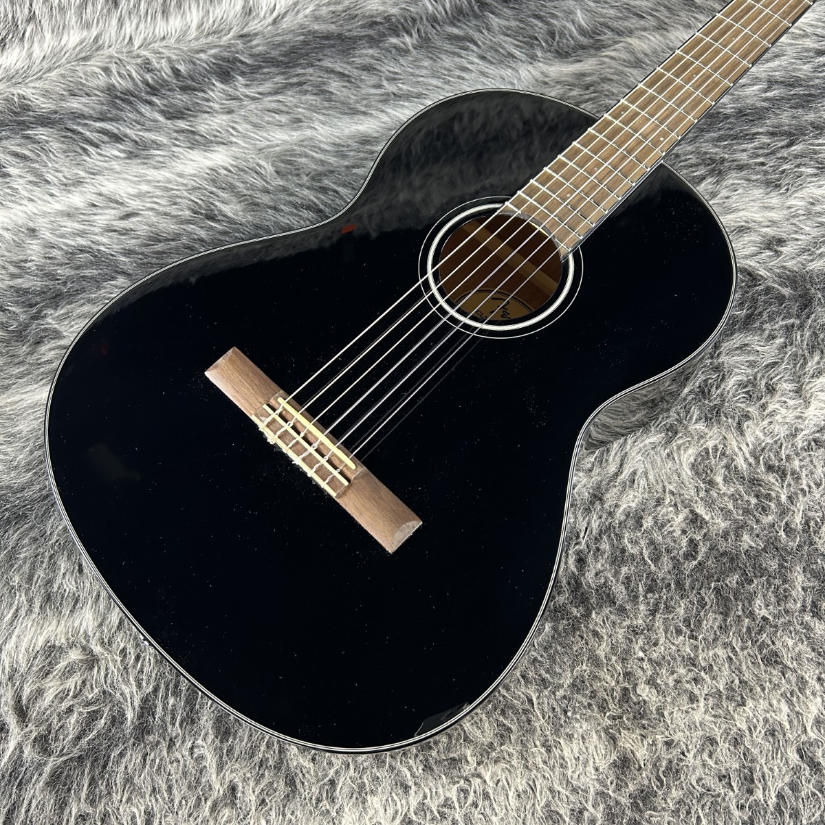 Fender CN-60S Nylon String Classical Guitar Black Solid Spruce Mahogany