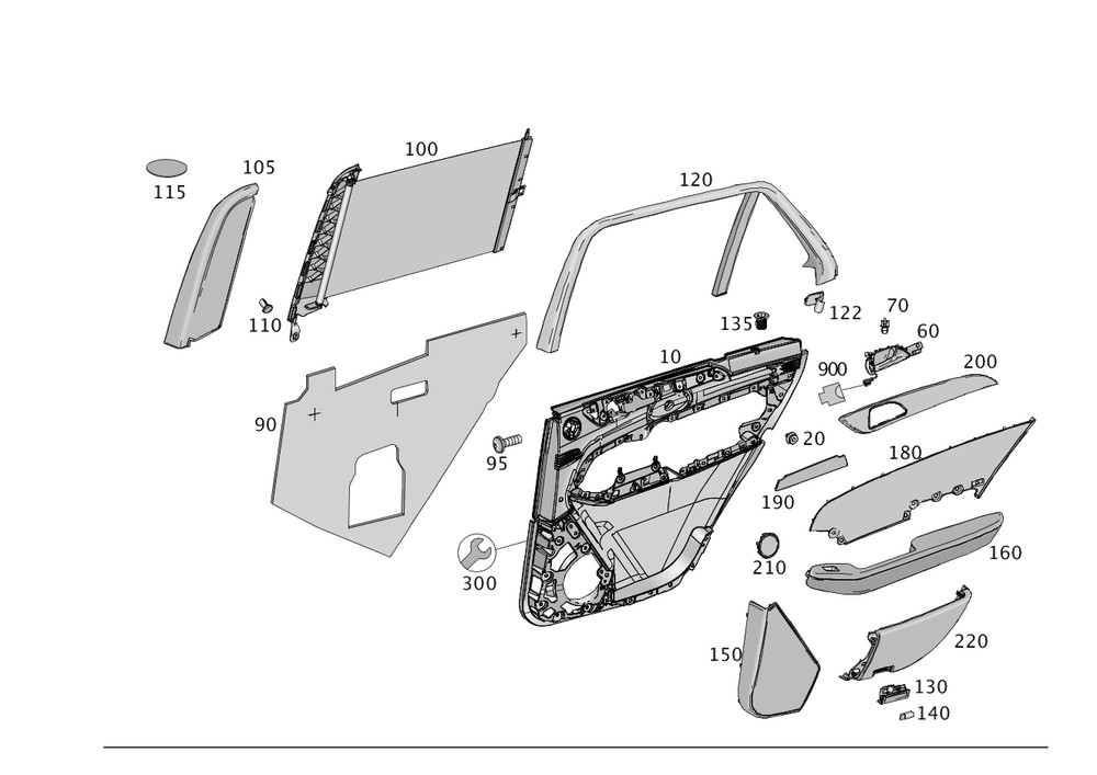 Genuine Mercedes-Benz Roller Sun-Blind 166-810-07-01