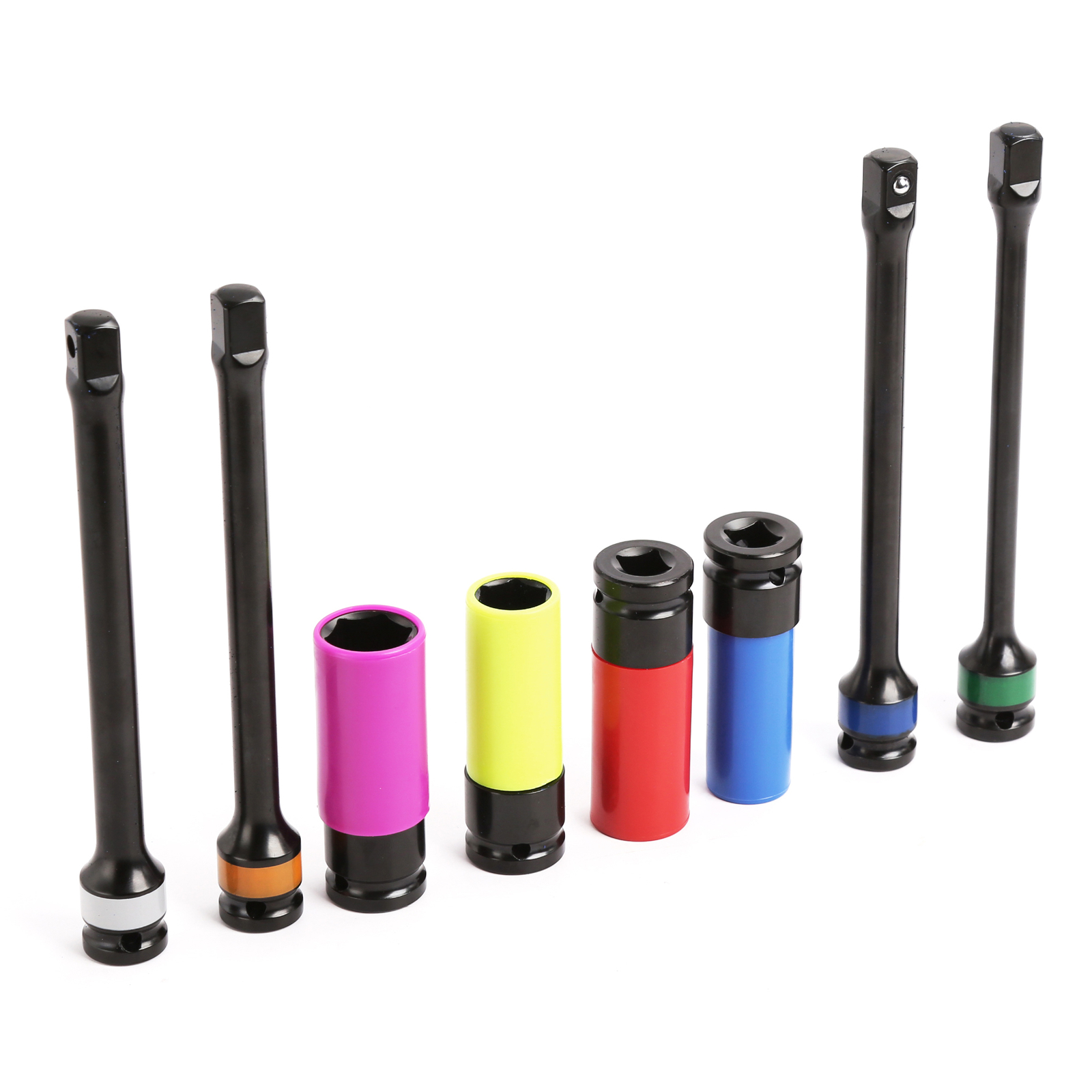 SAE & Metric Torque Limiting Extension bar Deep Impact Socket Lug Nut Set 8pc