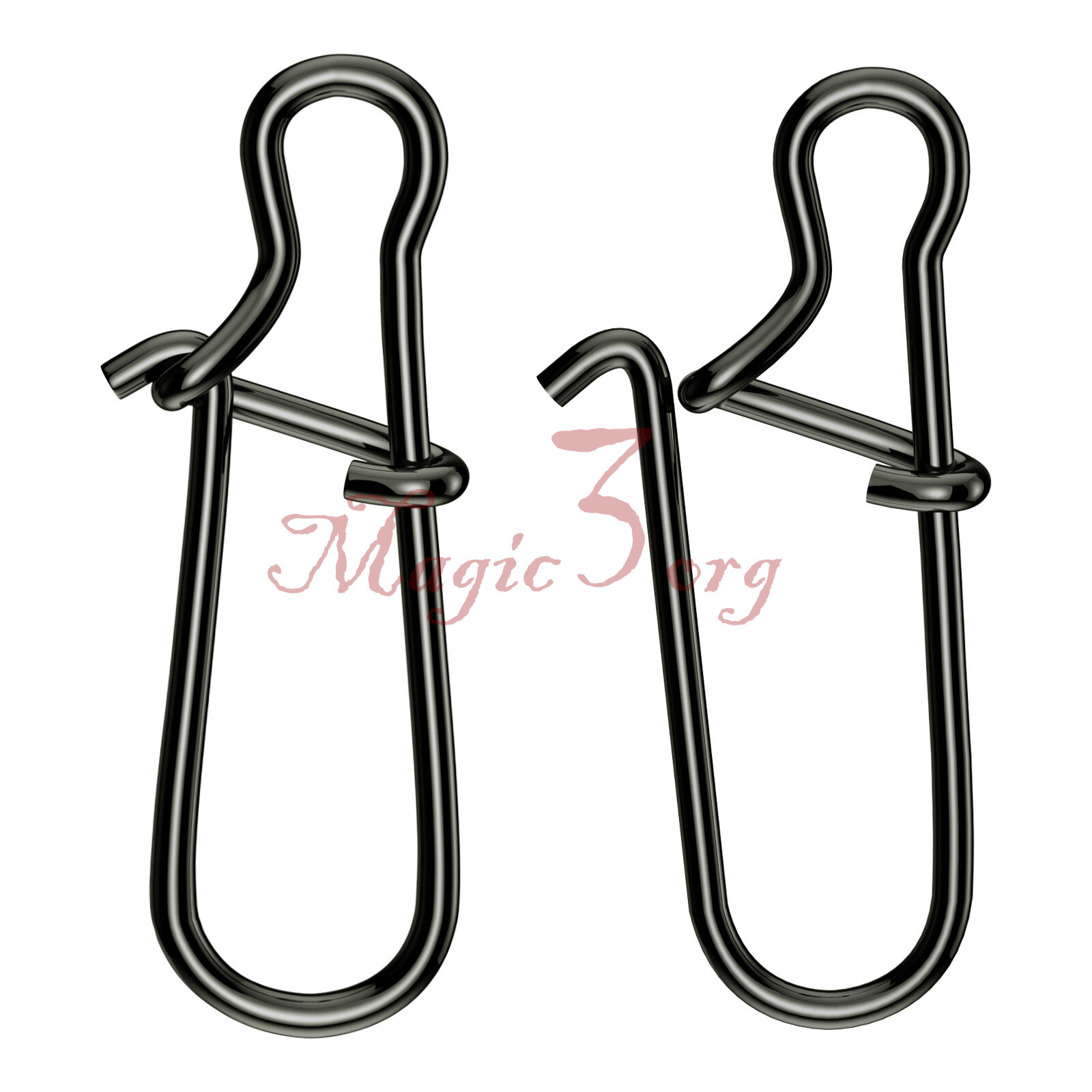 500 Pack Duo Lock Snaps Fishing Nice Snap Swivel Connector Stainless Steel 40Lb