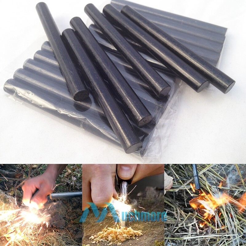 LOT Waterproof Magnesium Ferro Rod 5/16" Flint Fire Starter Outdoor Survival