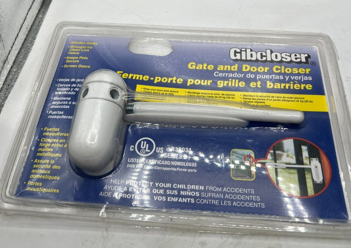 Gibcloser R38031 Series C++Diecast White Spring Door Closer Single Pack